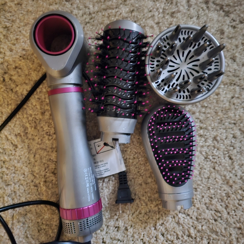 Silver and Pink Hair Styling Tool Set - Picture 4 of 4